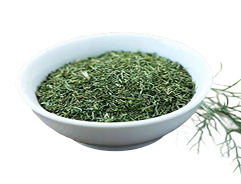 Dehydrated dill tips
